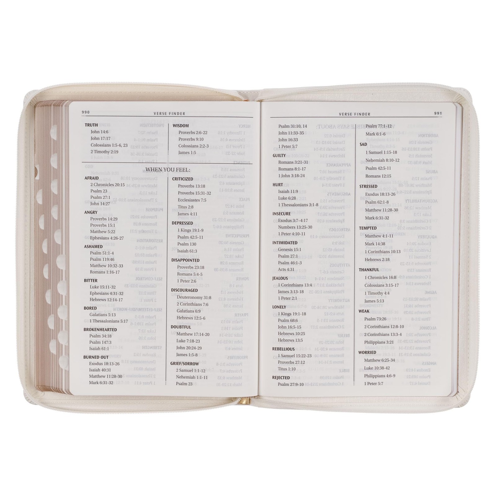 KJV Holy Bible by King James Version Thinline Large Print Vegan Leather Zipper