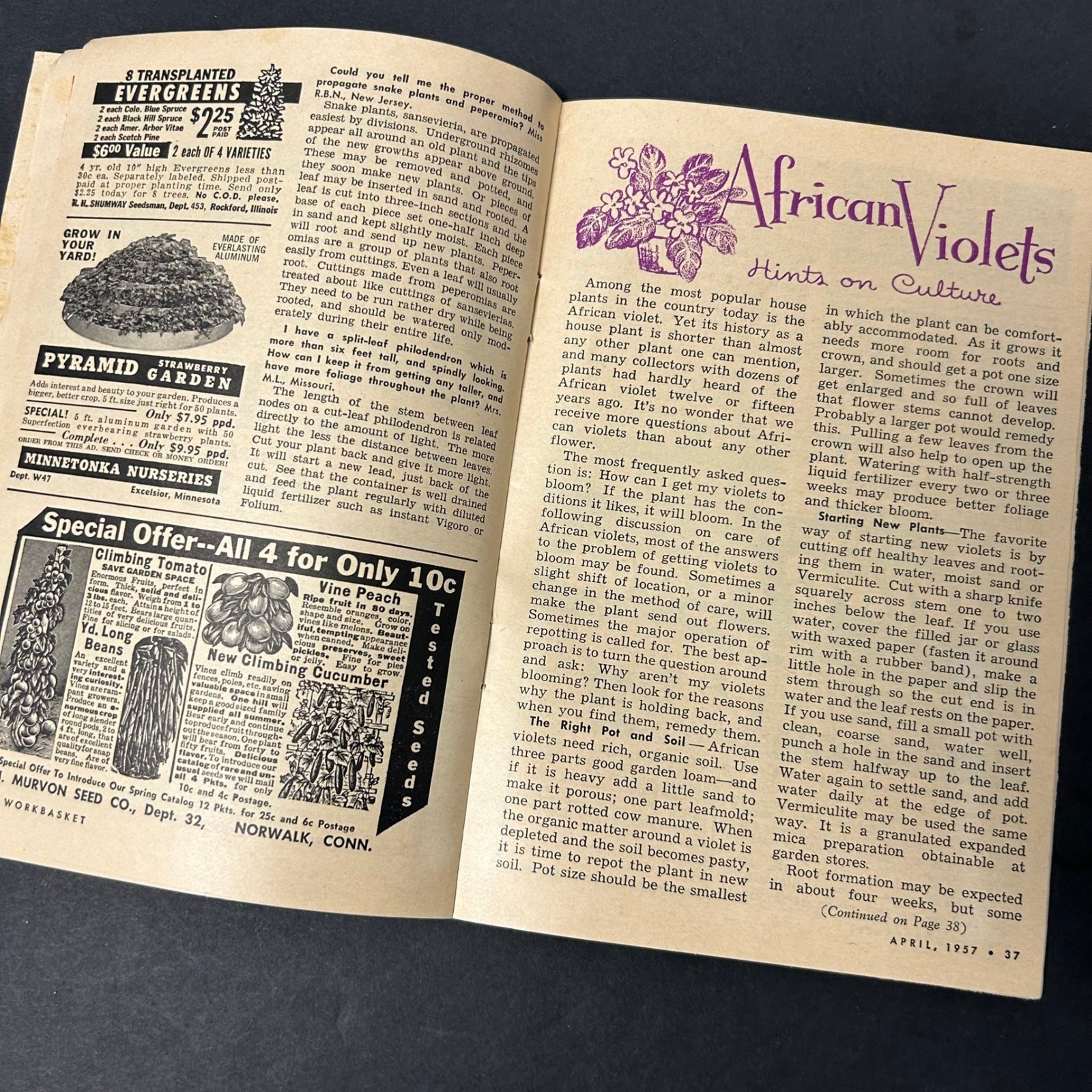 Vintage Workbasket Magazine Lot 4 Issues 1950 1957 Multi Good Needlecraft