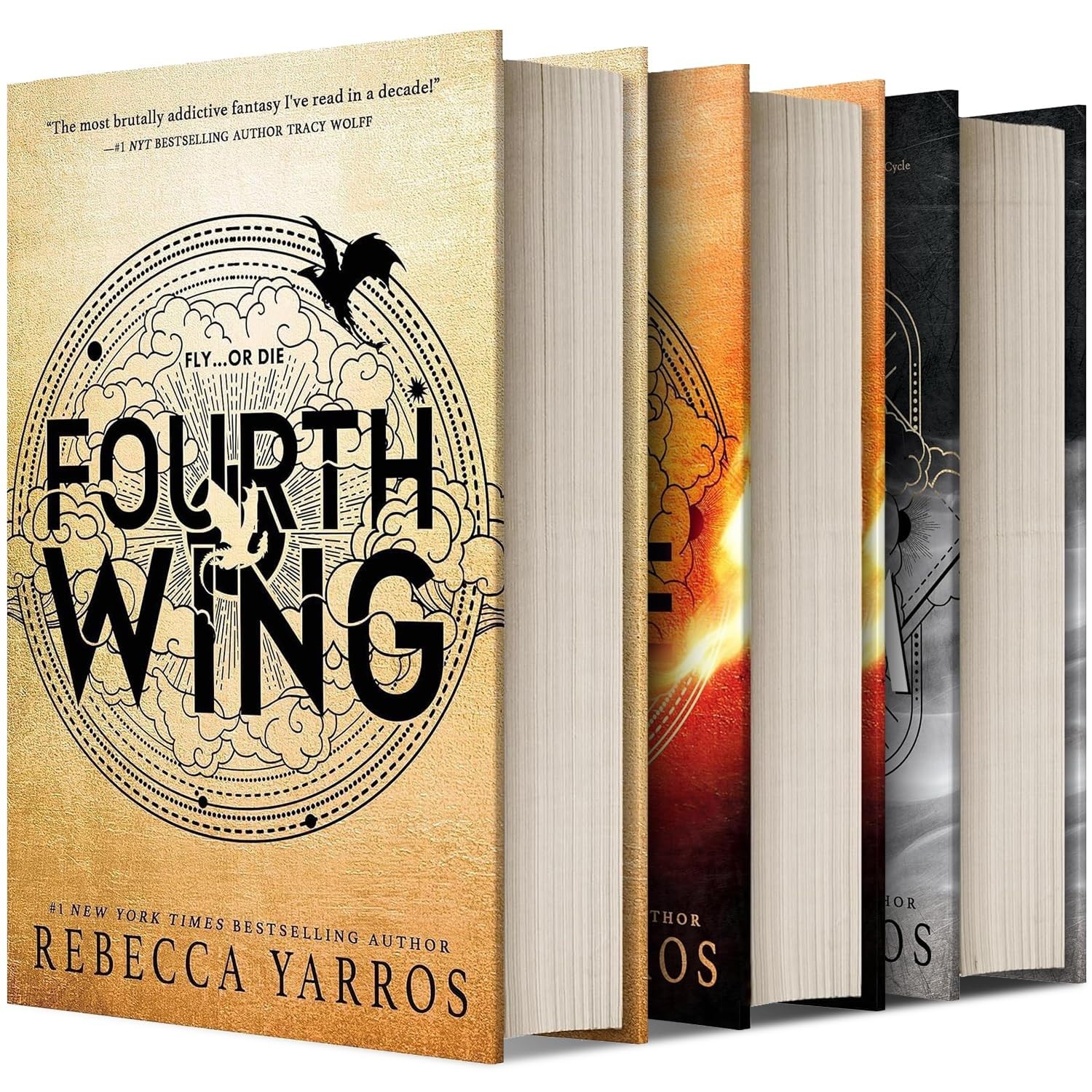 The Empyrean Series 3 Books Collection Set Fourth Wing Iron Flame Onyx Storm