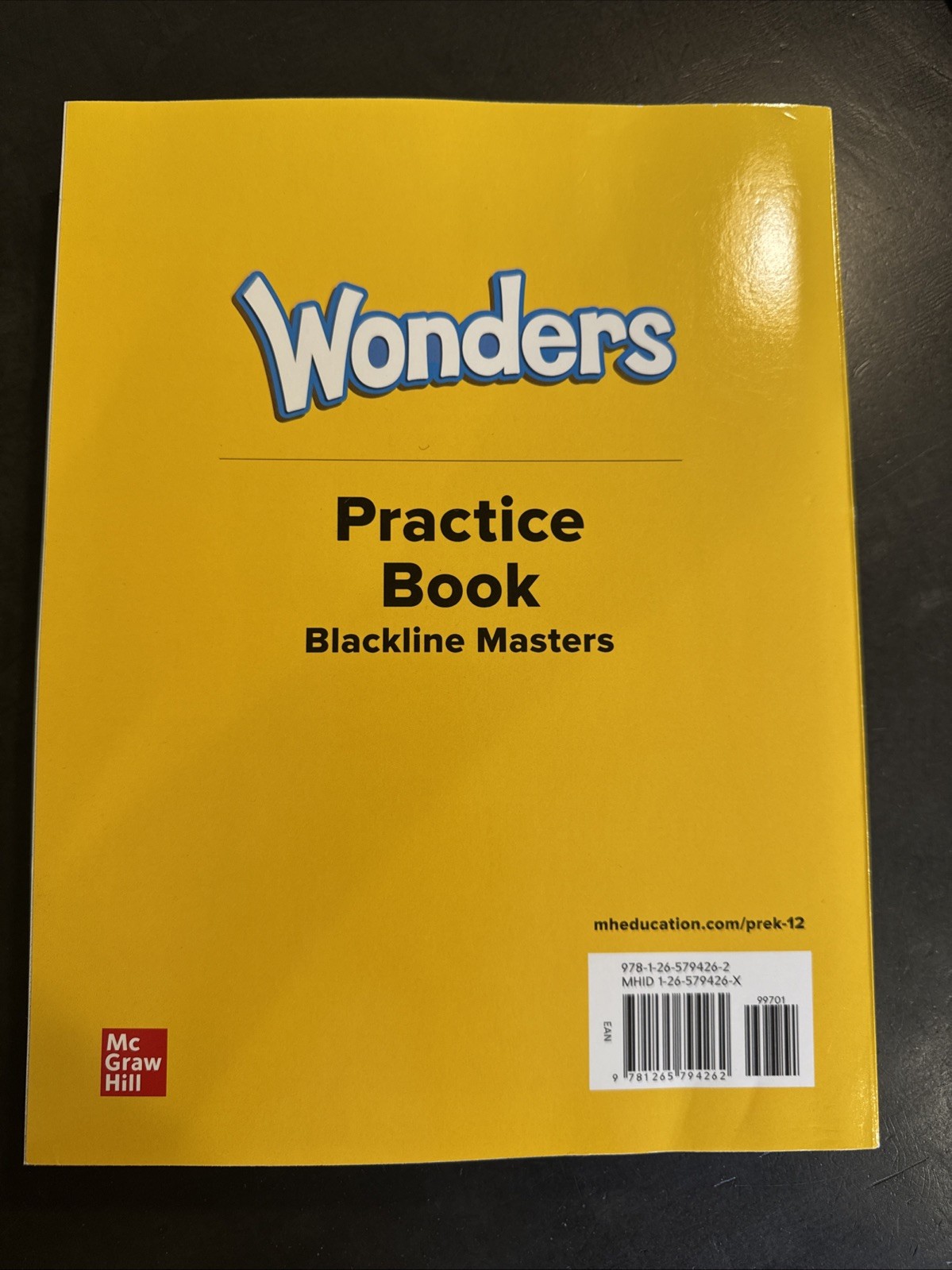 2023 Wonders Grade K Practice Paperback by Mcgraw Hill Blackline Masters NEW