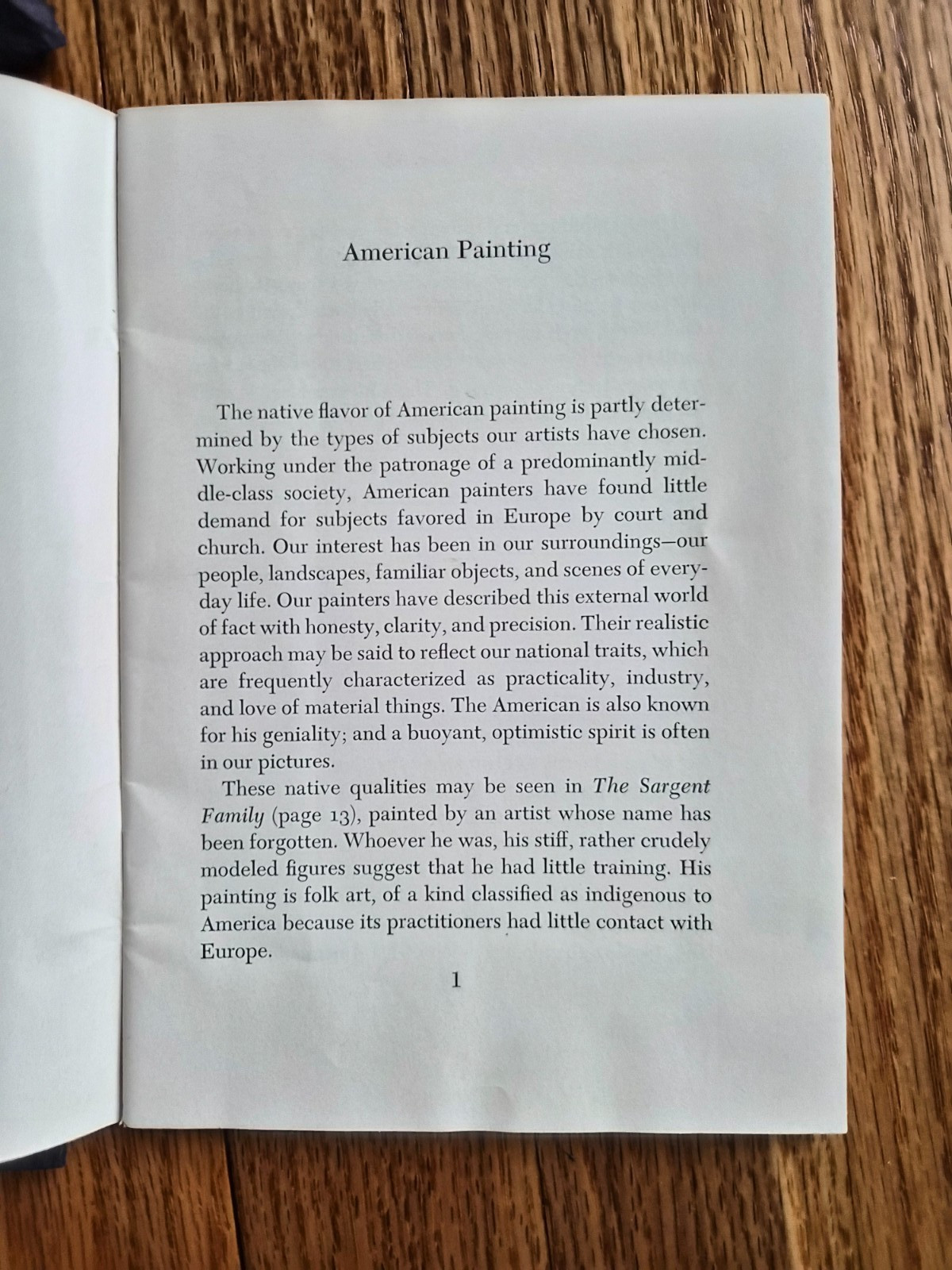 “American Painting” In The National Gallery Of Art Booklet Number 1 & Postcards