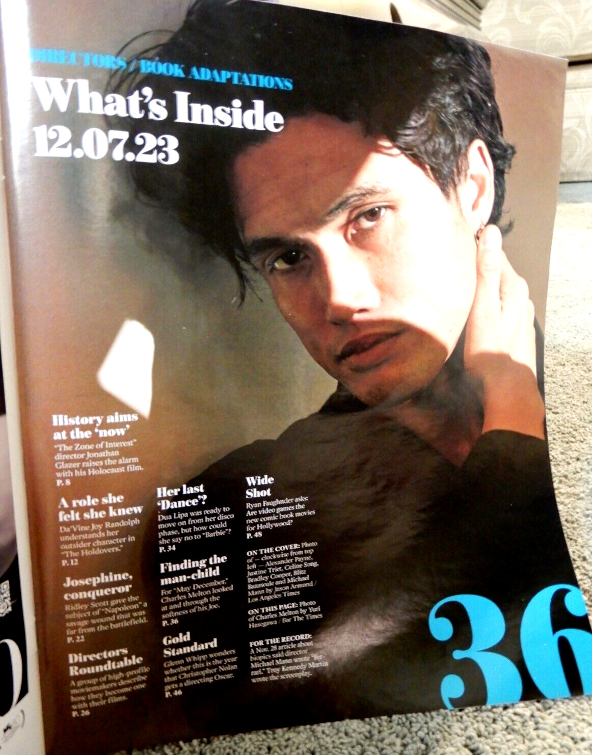THE ENVELOPE MAGAZINE December 7, 2023 Los Angeles Times RIDLEY SCOTT Davine Joy