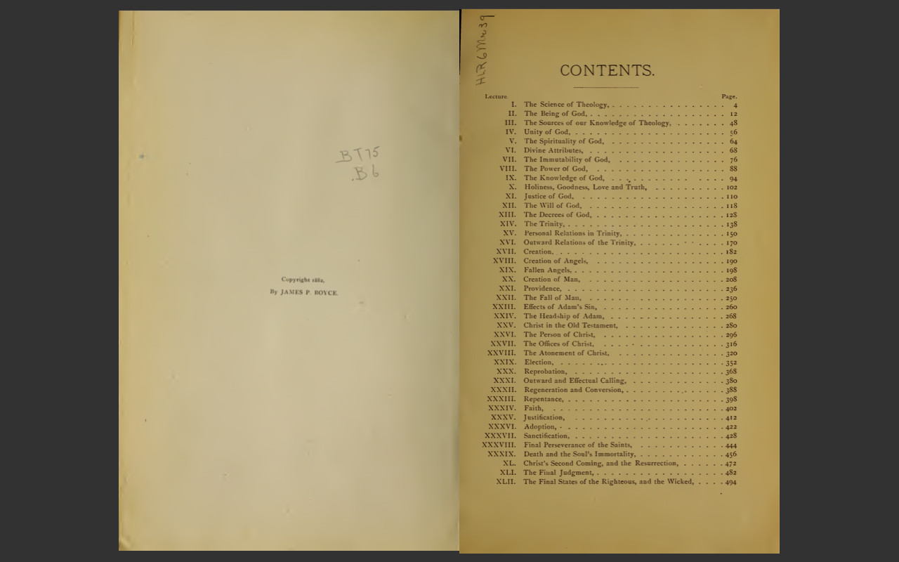 Abstract of Systematic Theology by James P Boyce (1882 Edition) E-Book on CD-ROM