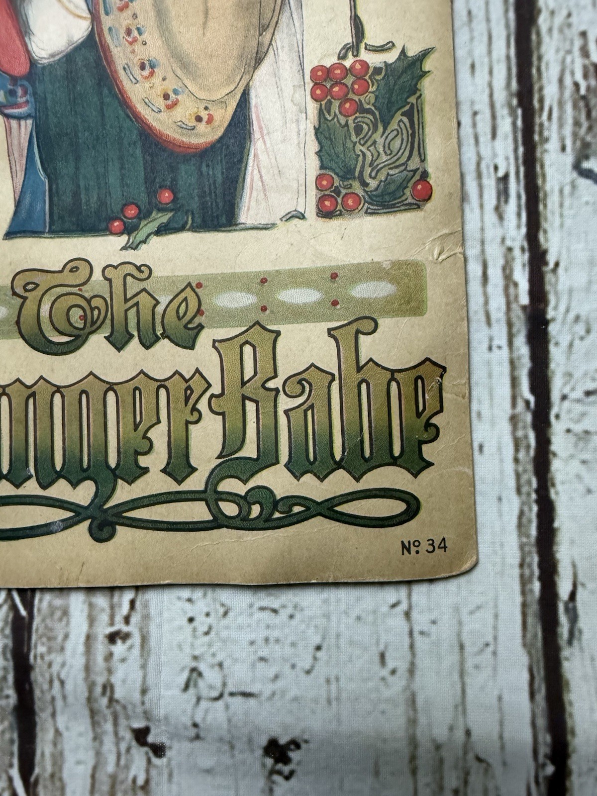 Antique The Manger Babe No. 34 Isabel Byrum 1916 Book Stecher Litho Made In USA