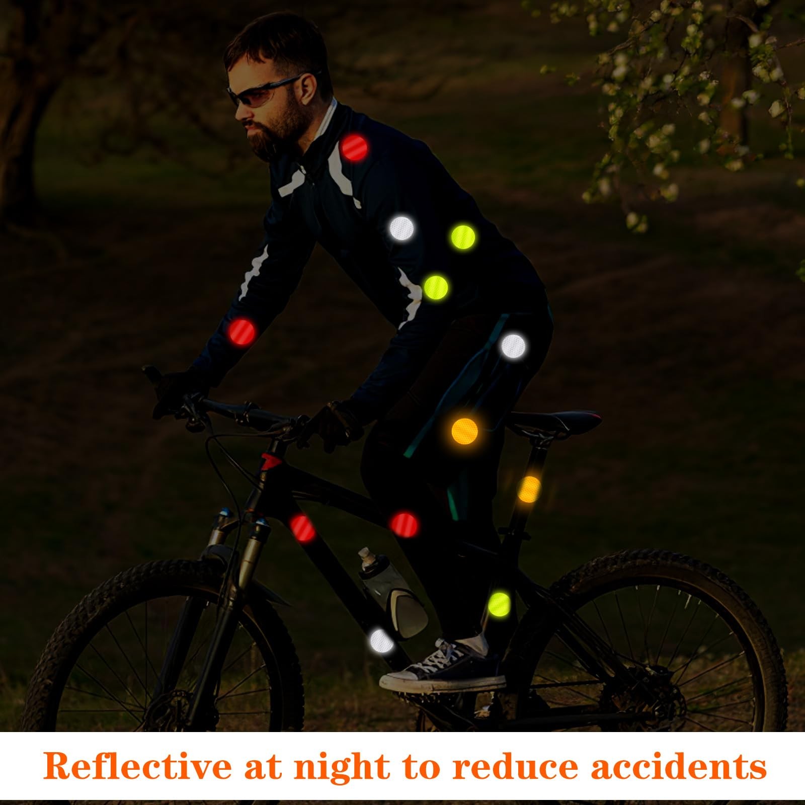 40Pcs HeavyDuty Waterproof Reflective Tape Stickers 5cm for Vehicle Safety