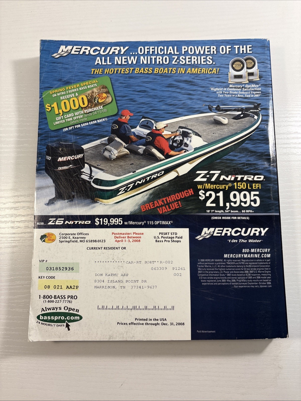 2008 Bass Pro Shops Fishing Master Catalog Fishing Hunting Outdoors Equipment