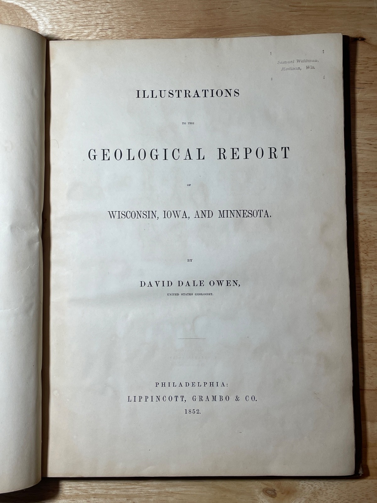 Illustrations to Owen’s Geological Survey 1852 David Dale Owen Wisconsin RARE