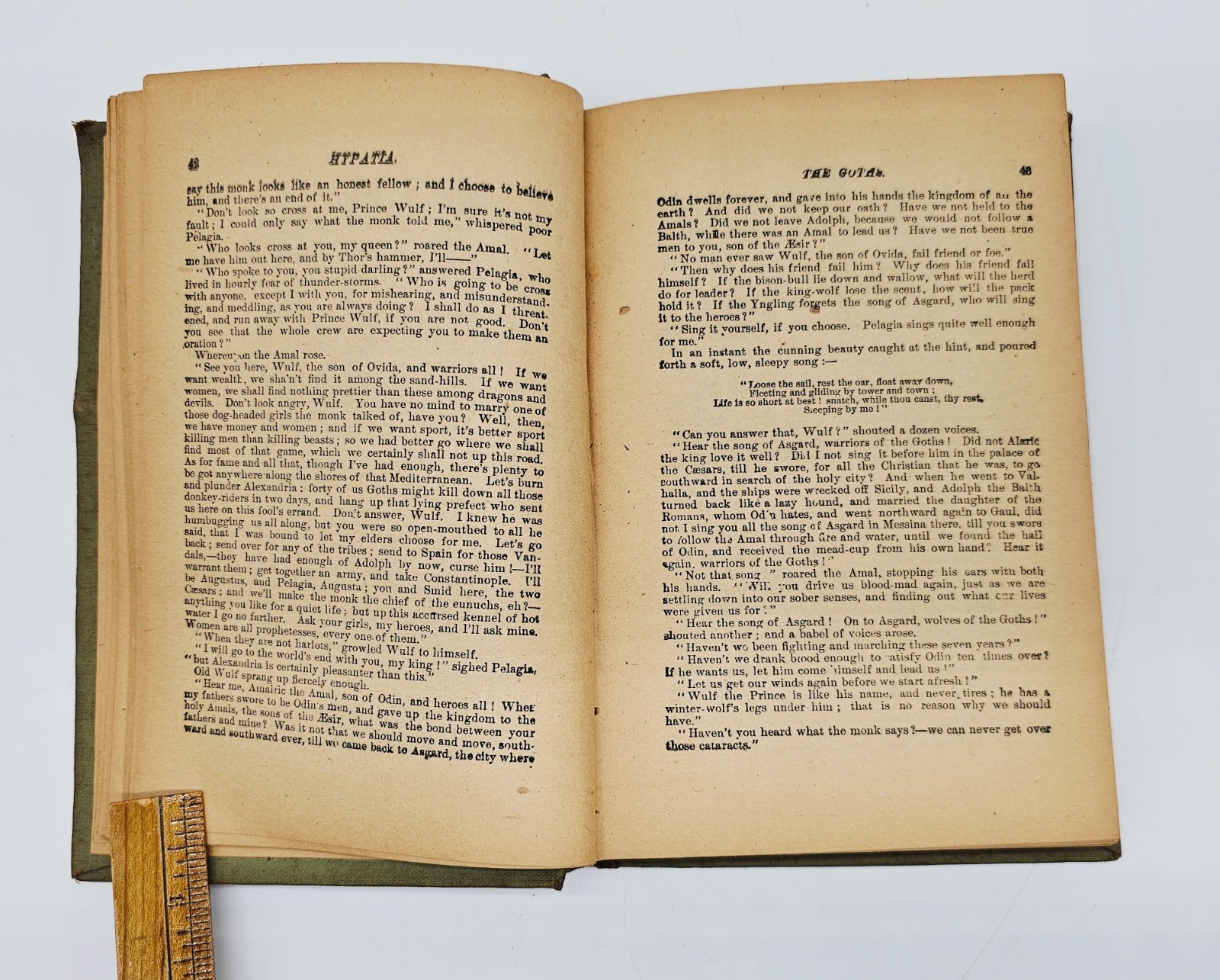 Hypatia Or New Foes With An Old Face by Kingsley Arlington Ed 1800s HC 359 pages