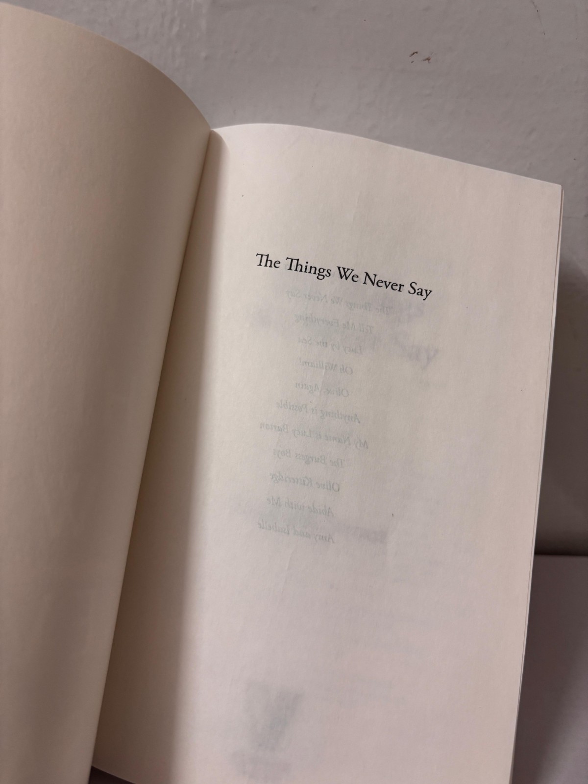 The Things We Never Say by Elizabeth Strout Paperback New Book