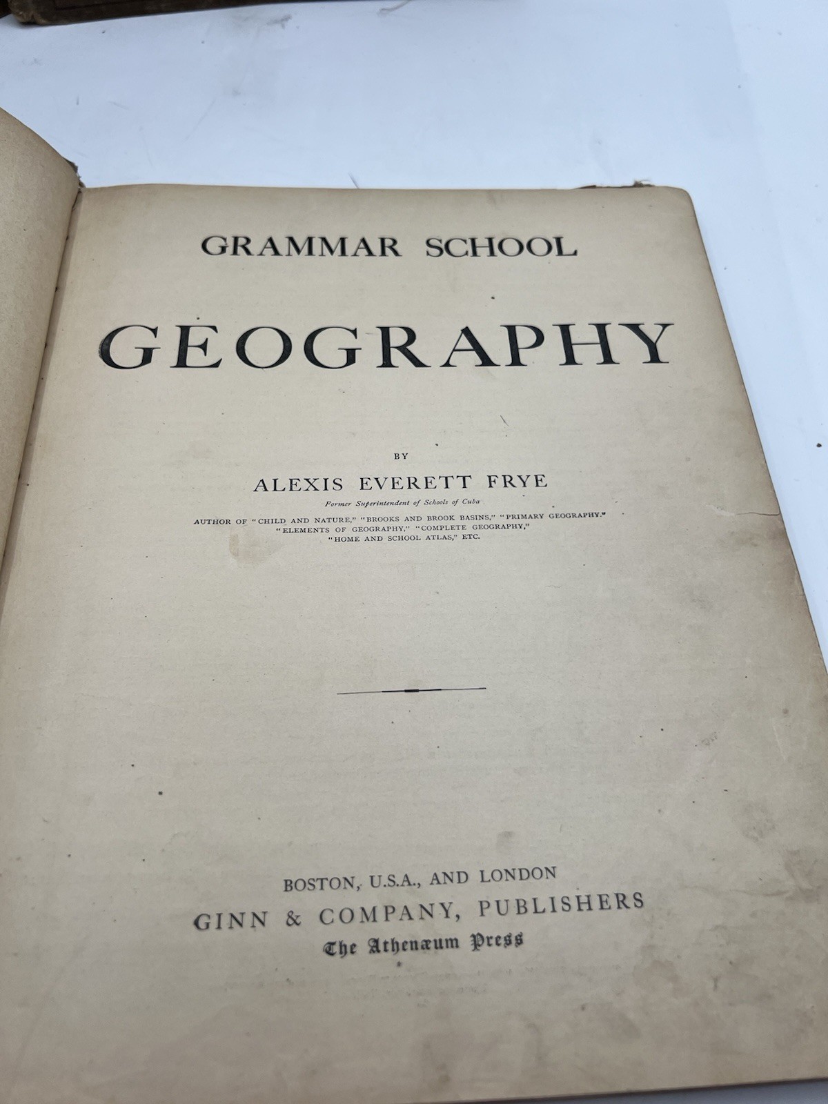Lot 5 Antique Geography School Textbooks Harper’s Frye Redway Hinman c1900