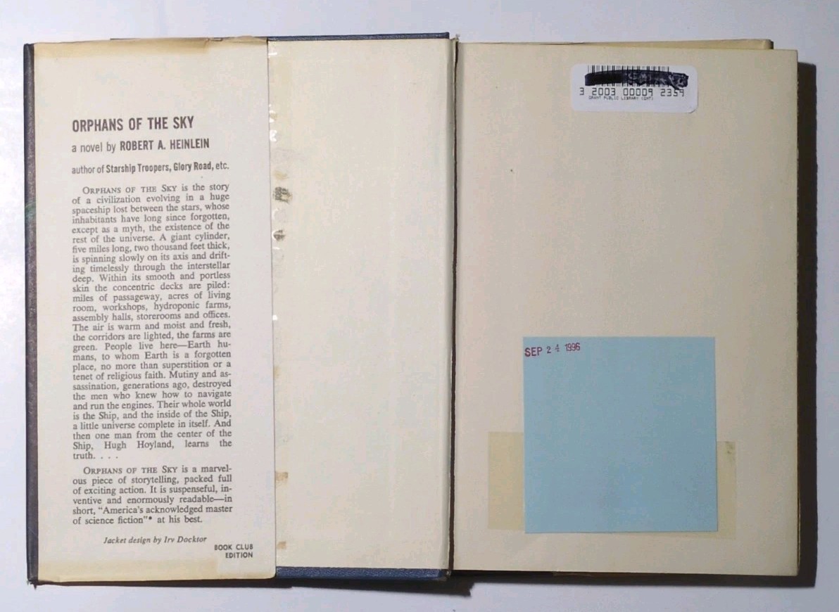 Orphans of the Sky by Robert A. Heinlein (Book Club Edition) HC/DJ 1ST AMER. ED.