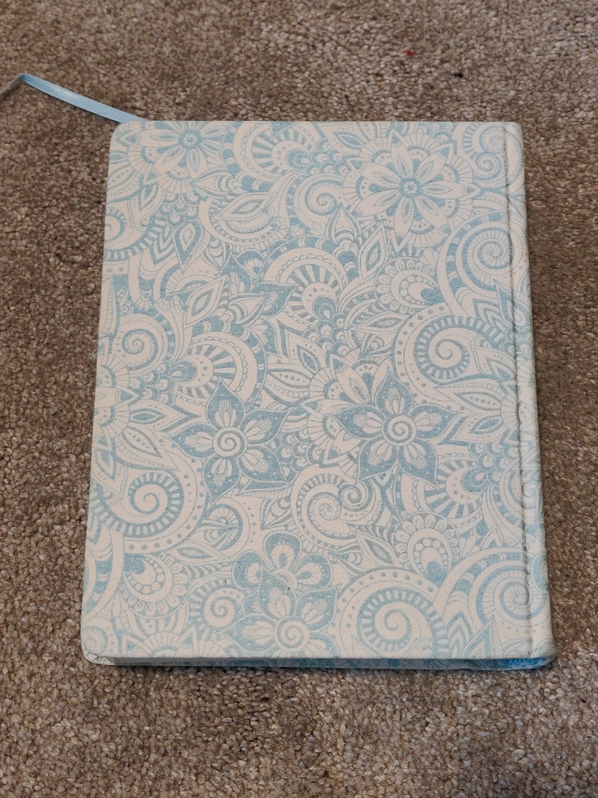 Notetaking Bible NKJV Blue Floral Cloth Board Holman 2015 Journaling Red Letter