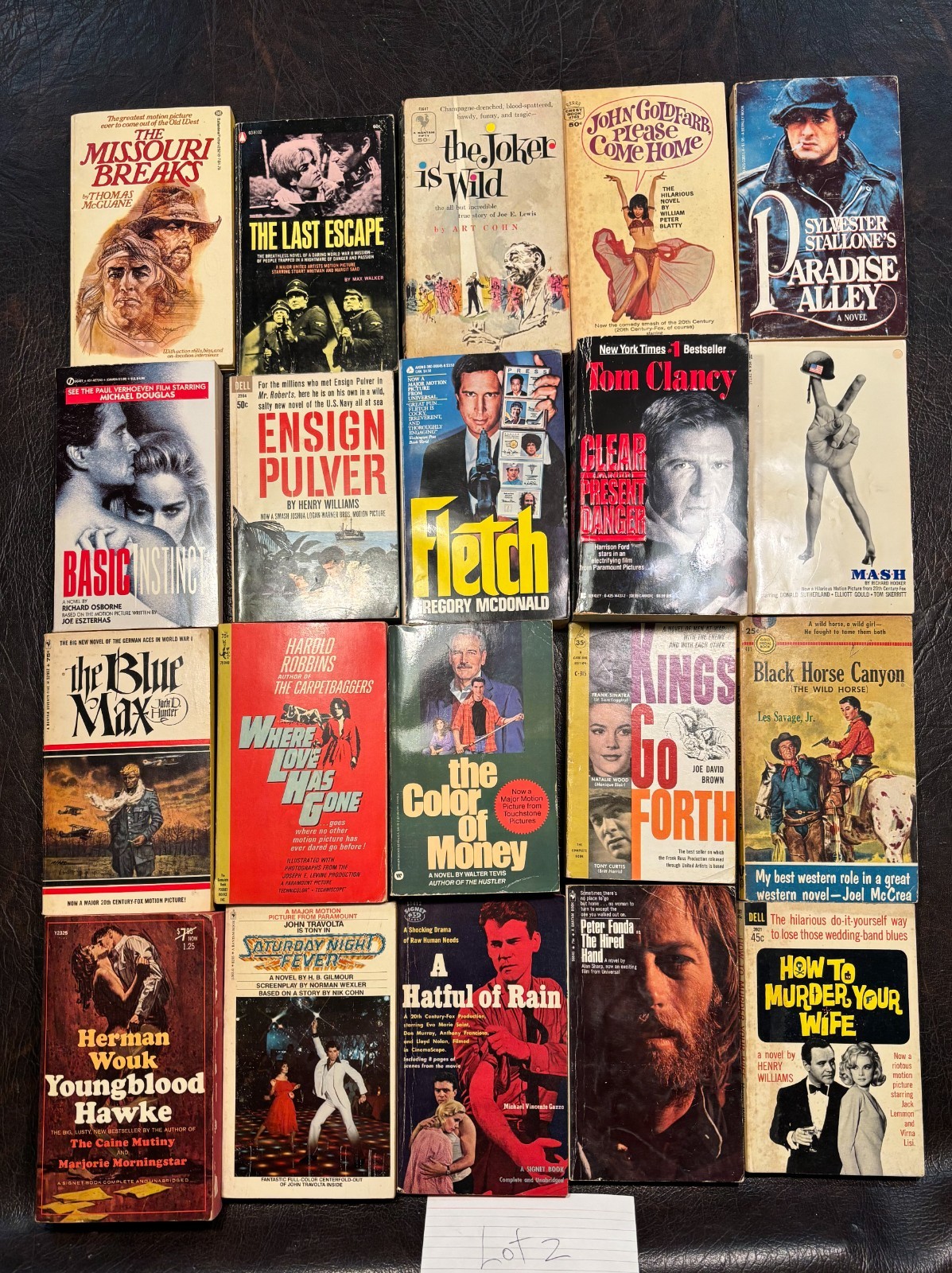 Lot 2 – 20 Movie tie-in paperbacks average VG 1940s-2000s see photos