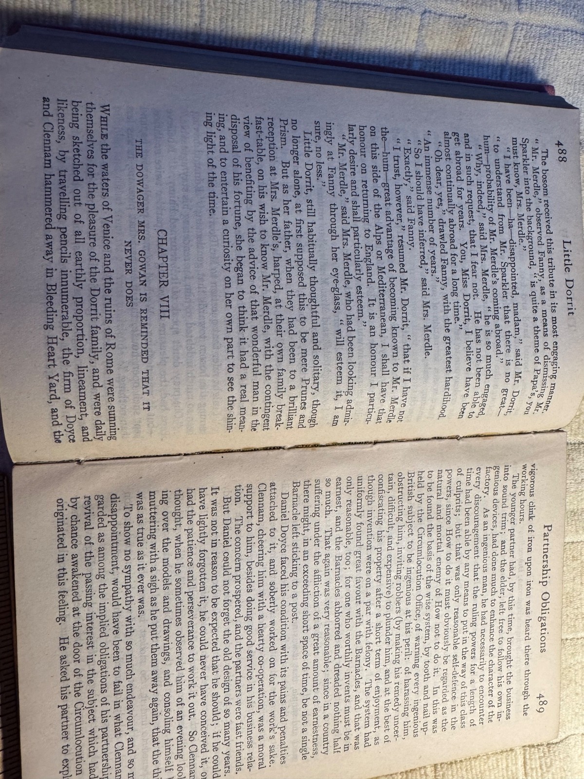 Charles Dickens hardcover, Little Dorrit, 1917, 784 pages