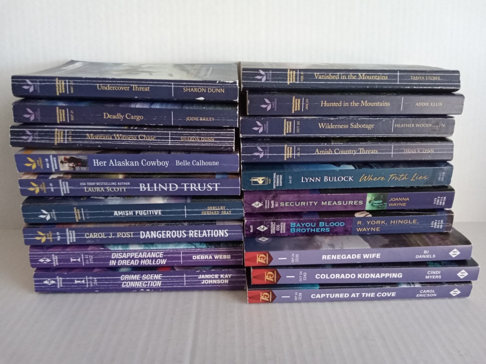 Harlequin Lot of 19 Intrigue Love Inspired Suspense Paperback Books