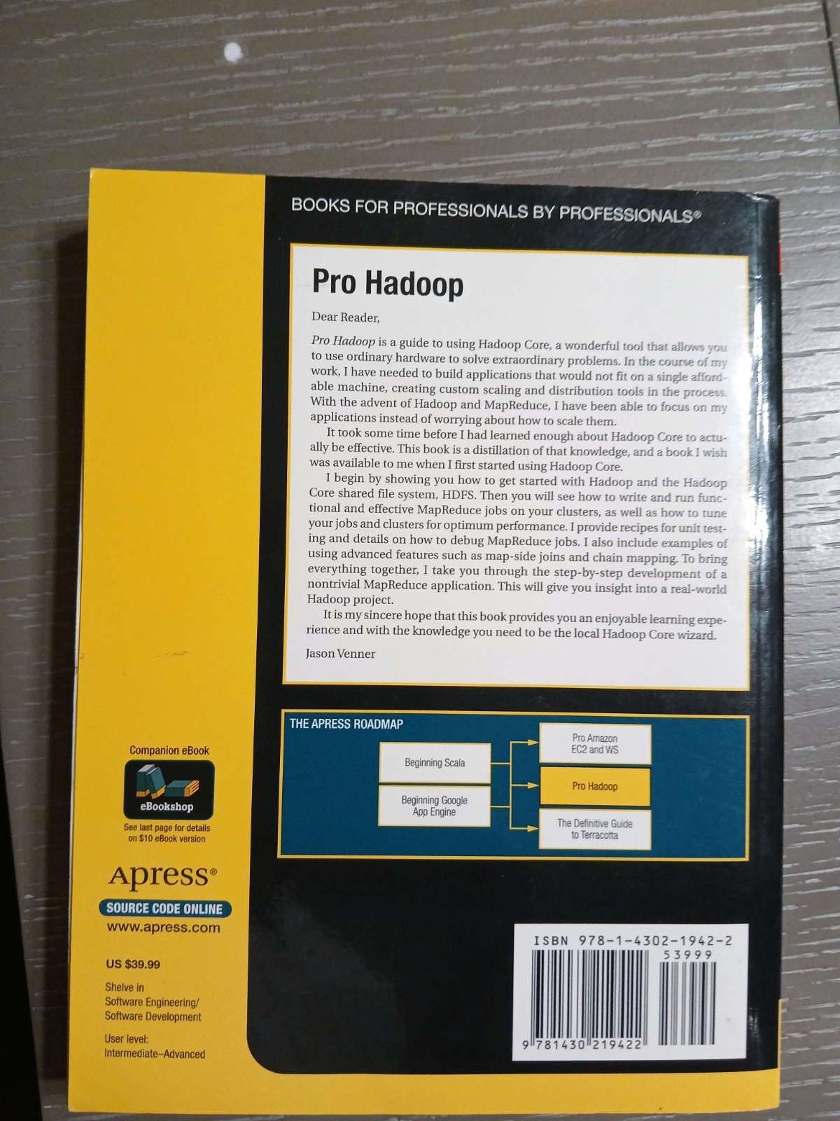 Pro Hadoop by Jason Venner (2009, Trade Paperback)