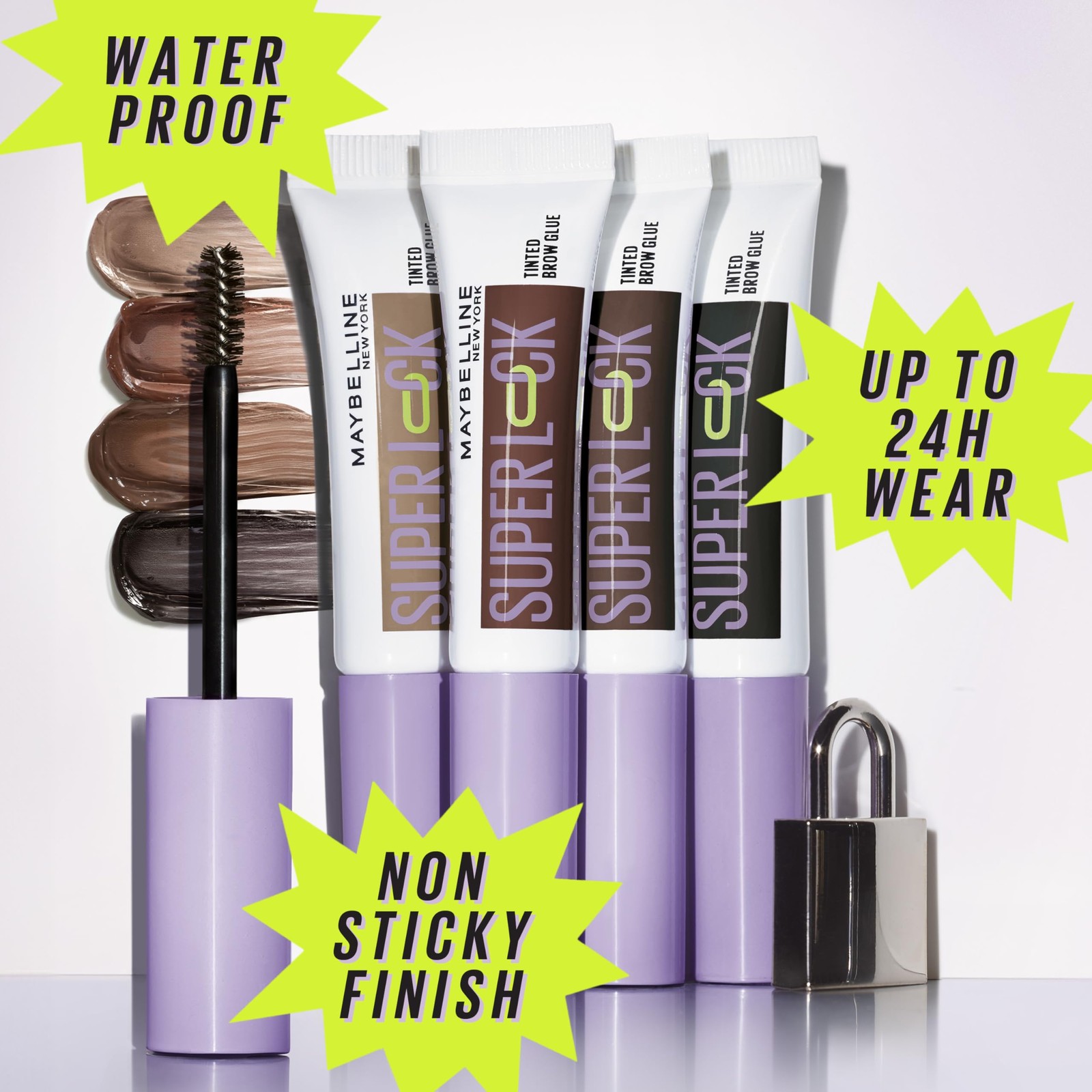 Maybelline Super Lock Brow Glue Eyebrow 0.23 Fl Oz (Pack of 1), 253 Taupe
