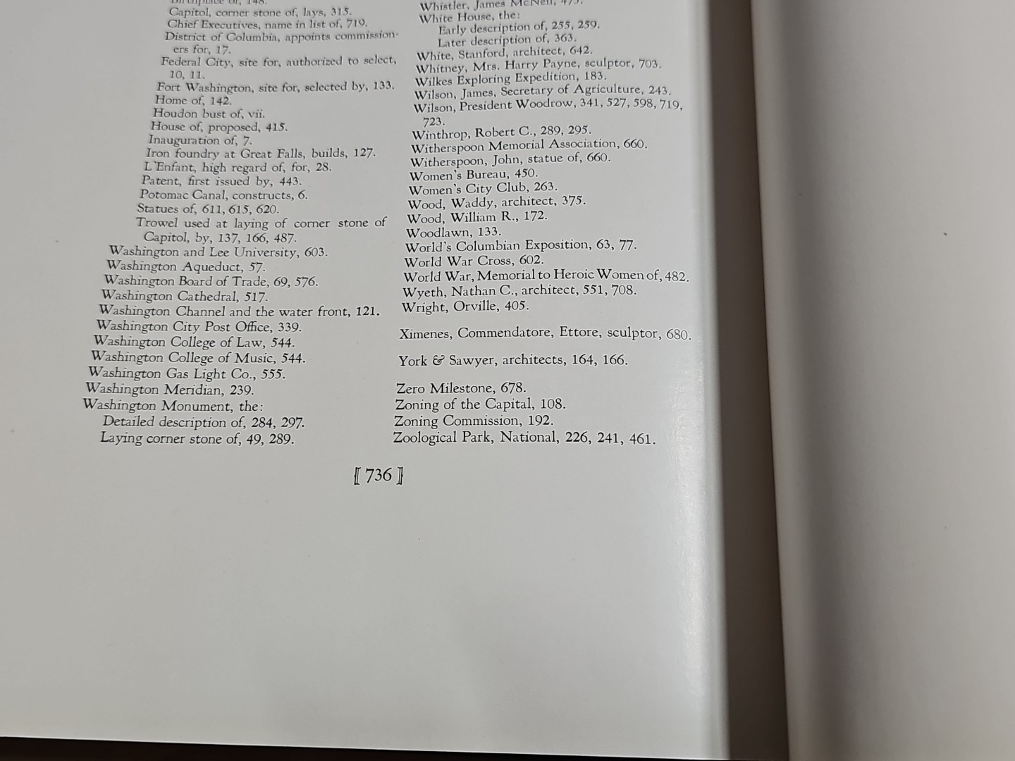 1932 HC Book “Washington – The National Capital” Caemmerer 736 Pages Limited #