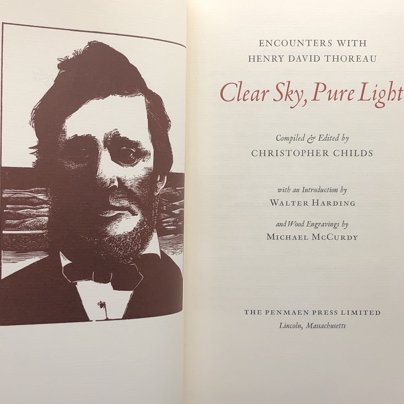 CHILDS, Christopher. Clear Sky, Pure Light. Penmaen Press, 1978. First Edition.
