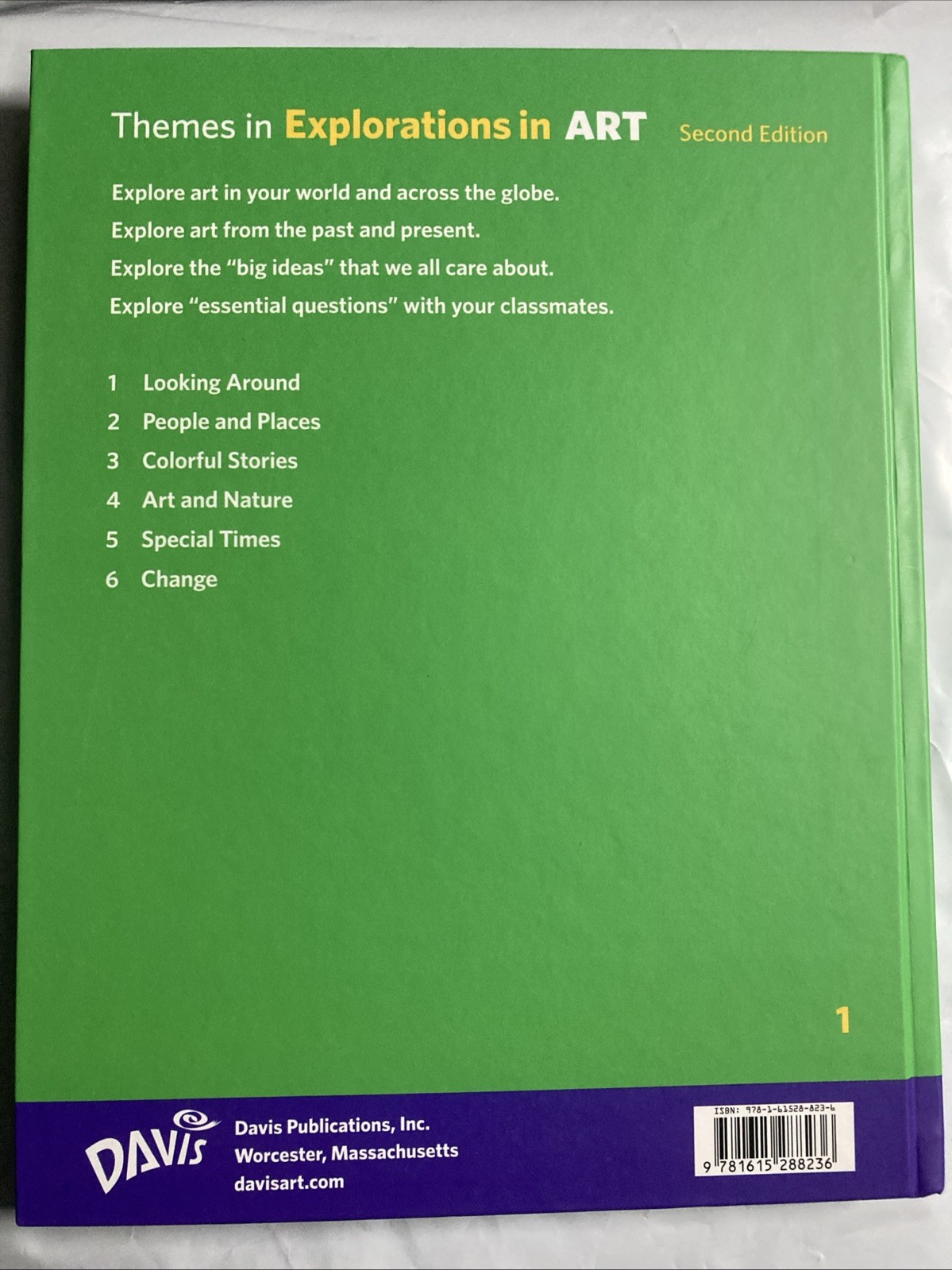 Explorations in Art, Grade 1, Second Edition. Davis- Stewart HC Textbook NEW
