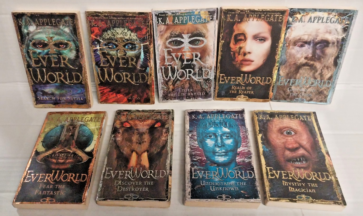 Lot 9 Everworld Books K A Applegate #1-7 +10-11 Fear the Fantastic Enter Enchant