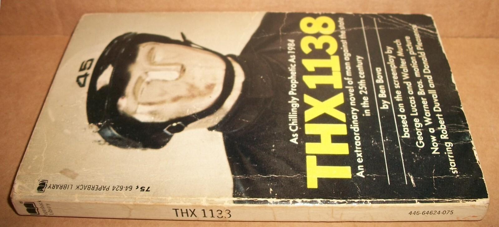 THX1138 Ben Bova vtg Paperback Library 75c 64-624 stated 1st printing 1971 Good