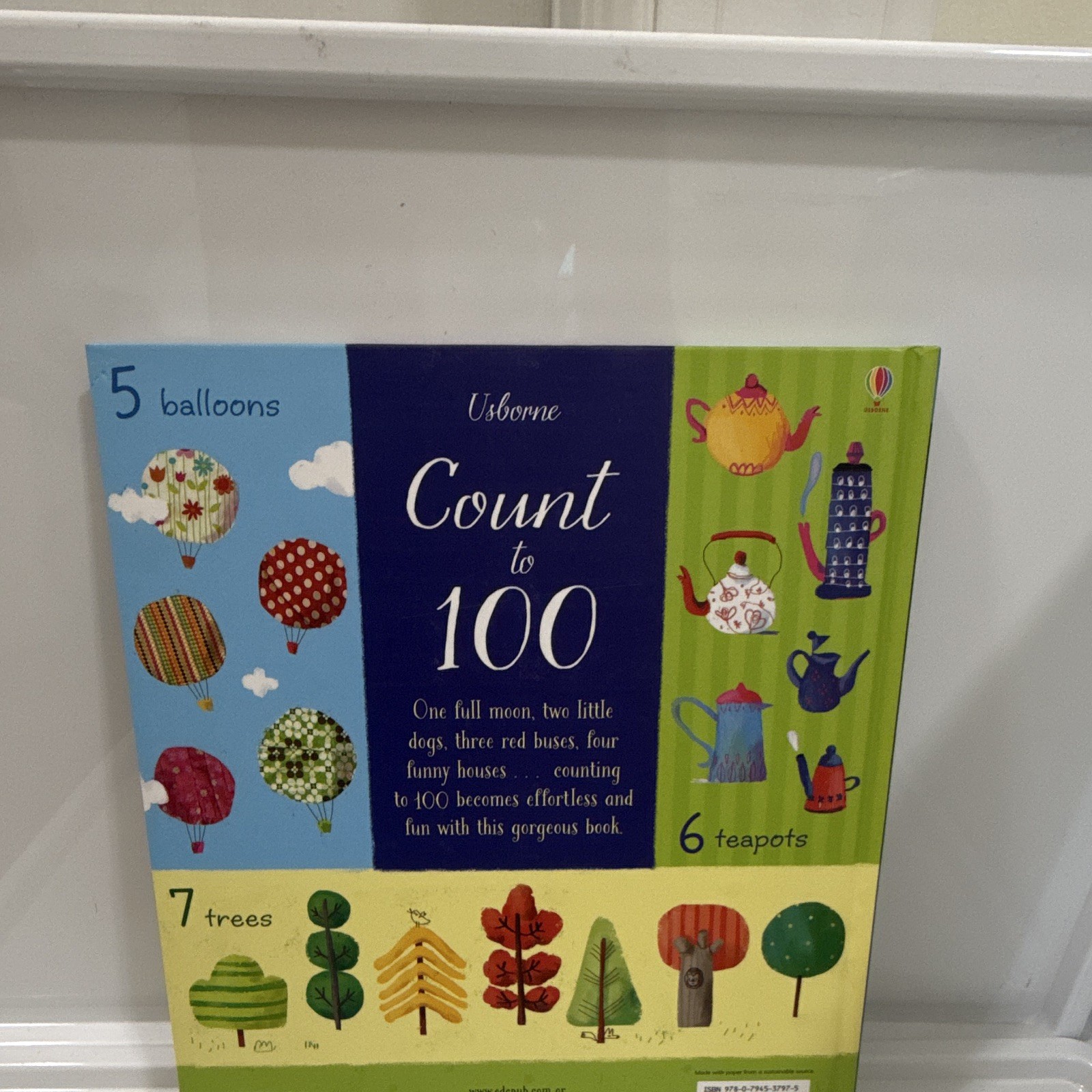 Usborne Count to 100 Board Book English Counting & Numbers Picture Book Ages 2-8