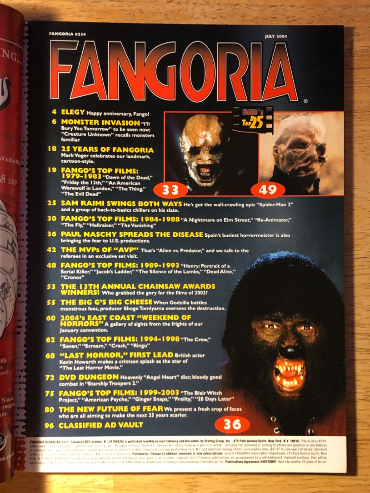 Fangoria Magazine issue #234 25th anniversary edition 100 pages/ Predator