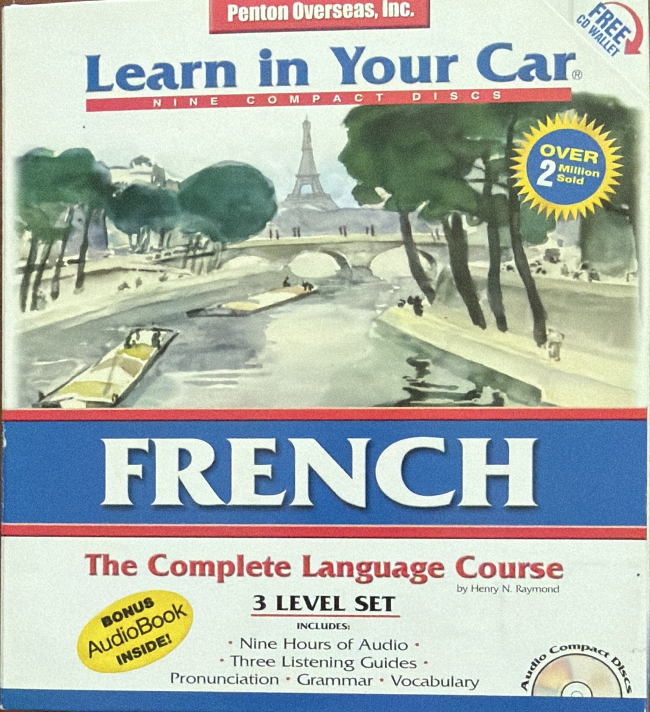Learn in Your Car French Complete Language Course 3-Level Set CDs+Book Beginner