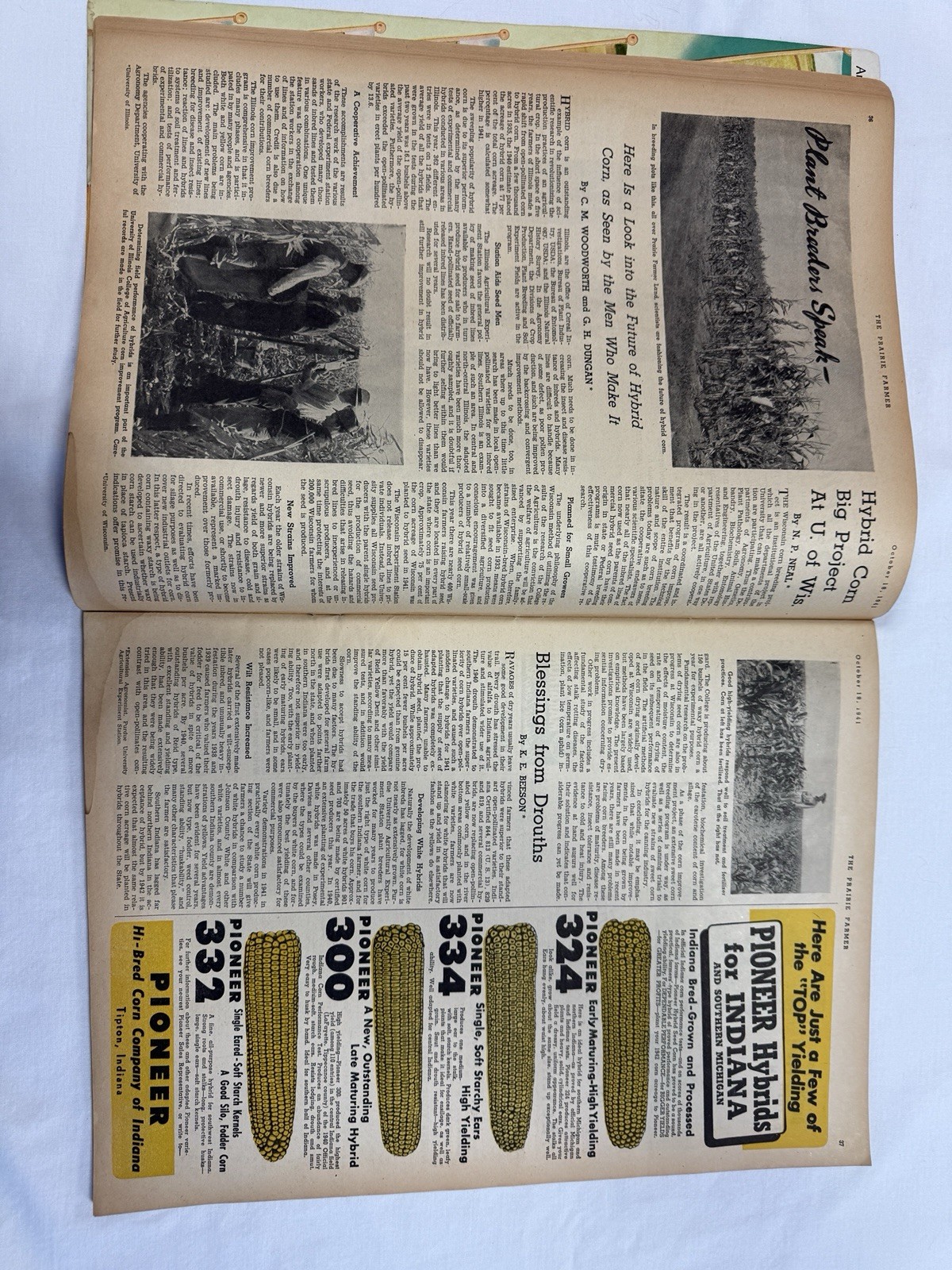 The Prairie Farmer October 18th 1941 Centennial Corn Number