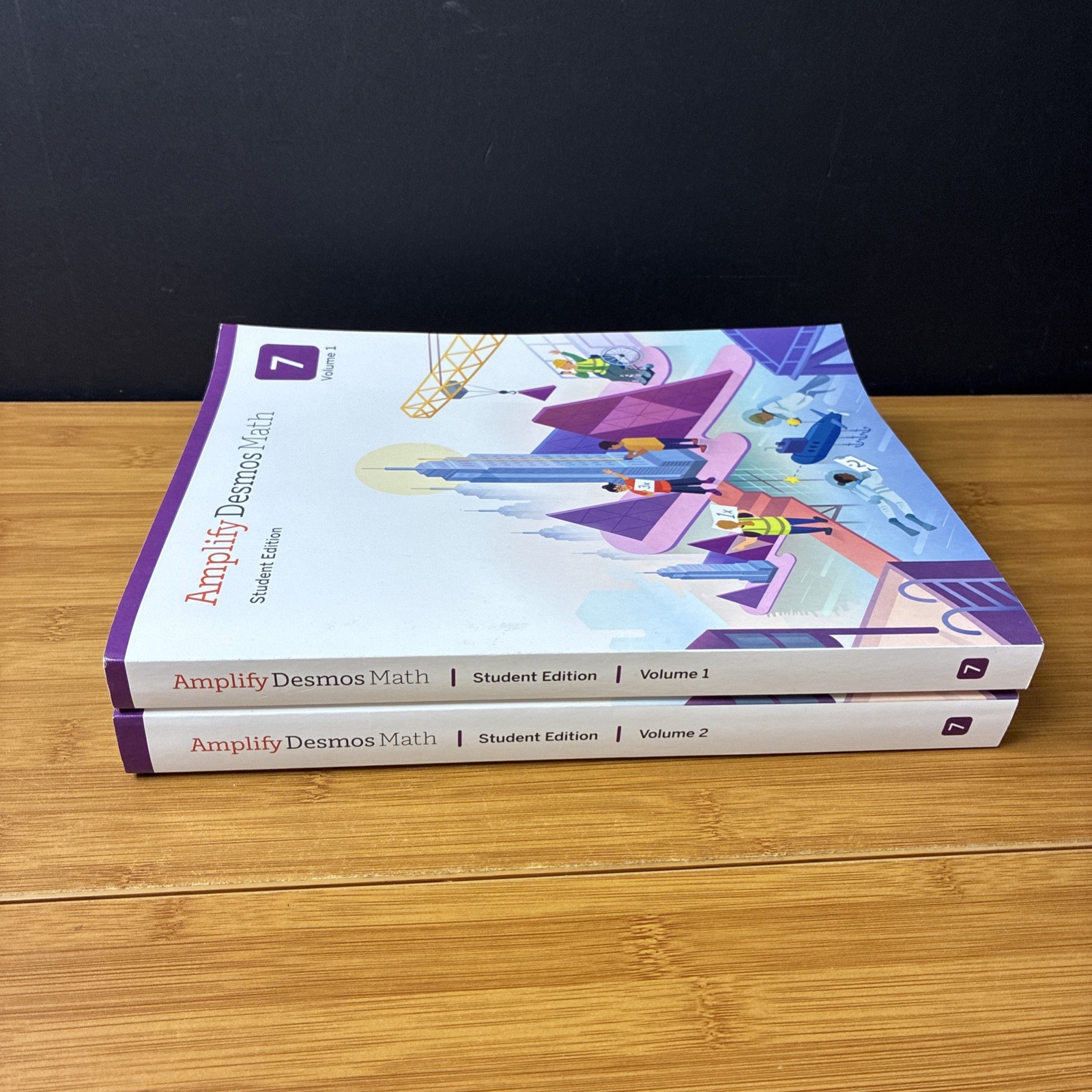 Amplify Desmos Math Student Edition Grade 7 Volume 1 & 2 Books 2026 New Unused