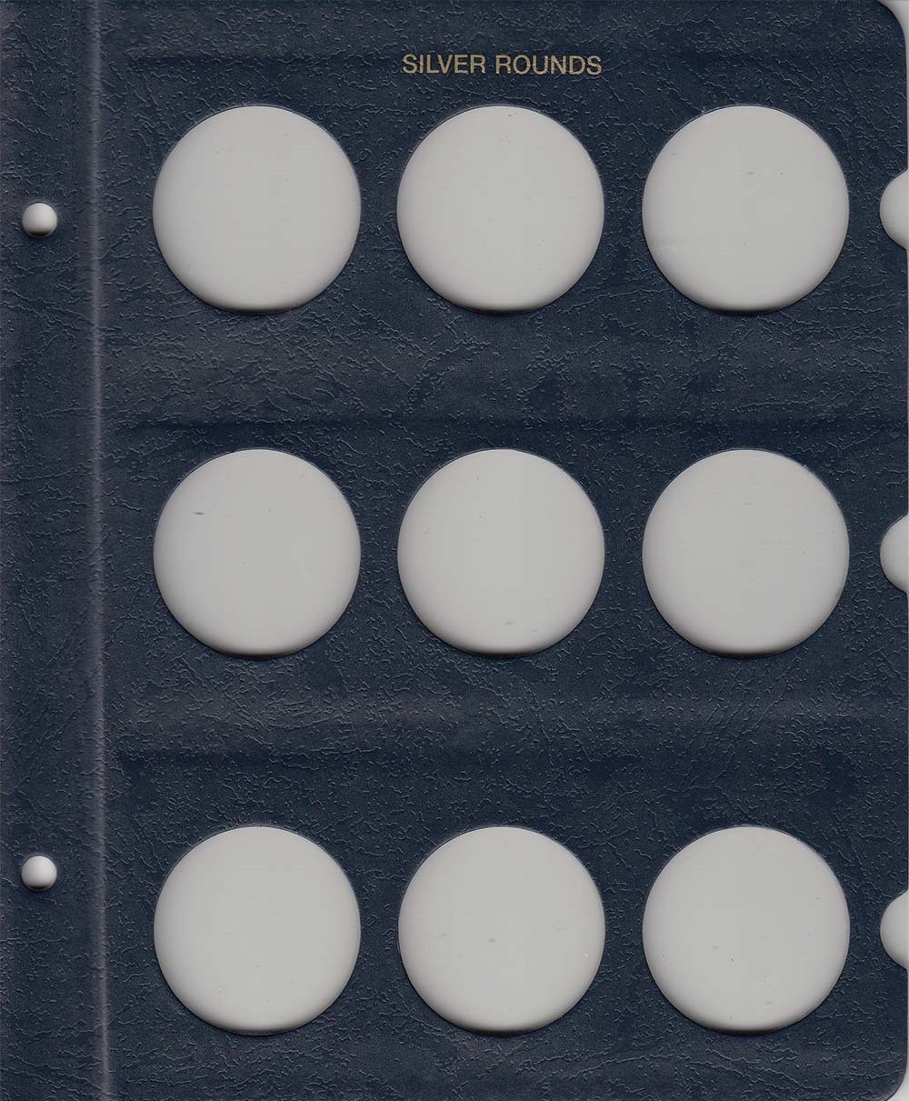 Whitman Album Silver Rounds 39mm 9150 Coin Album Blank Pages Long Term Storage