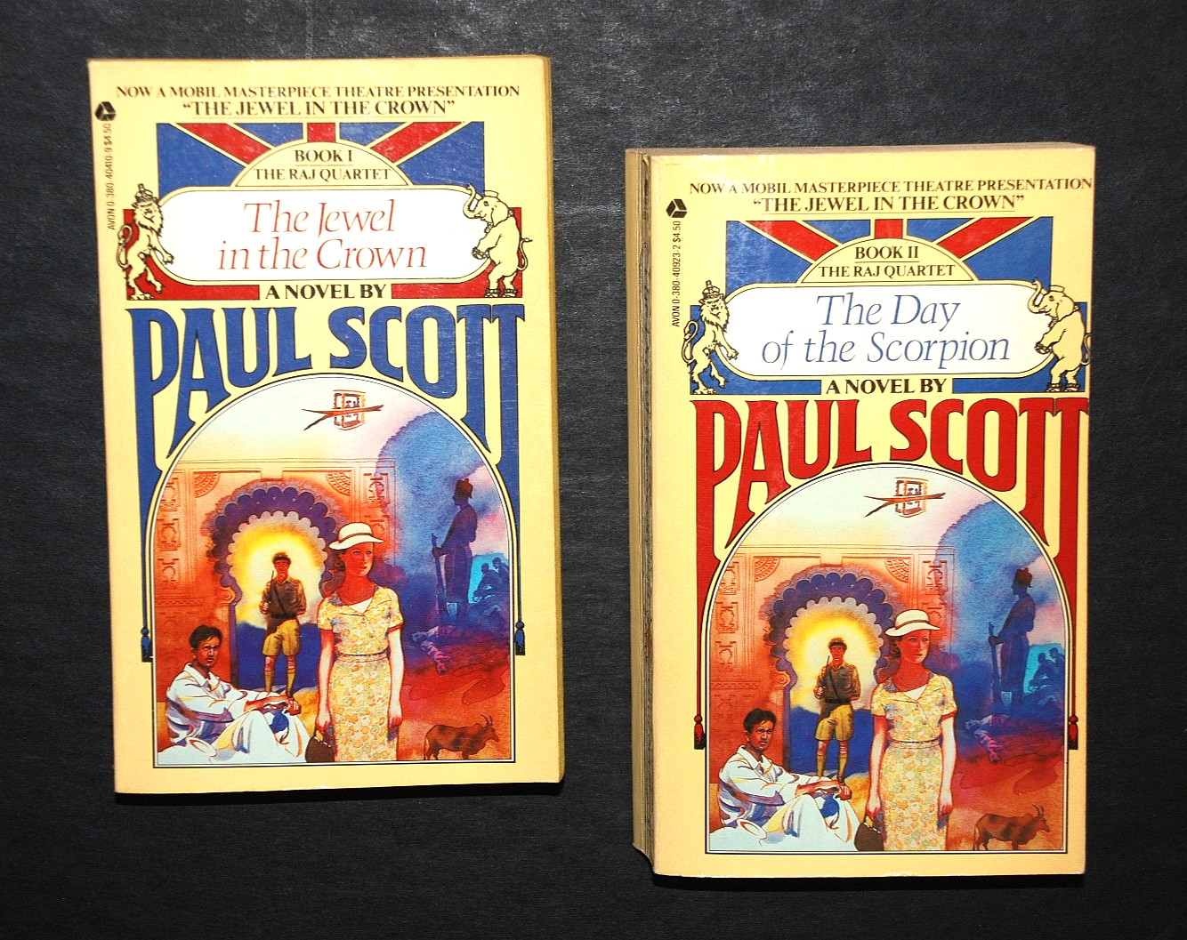 PAUL SCOTT The Raj Quartet AVON Books First Printing 1979 Paperback Set of 4