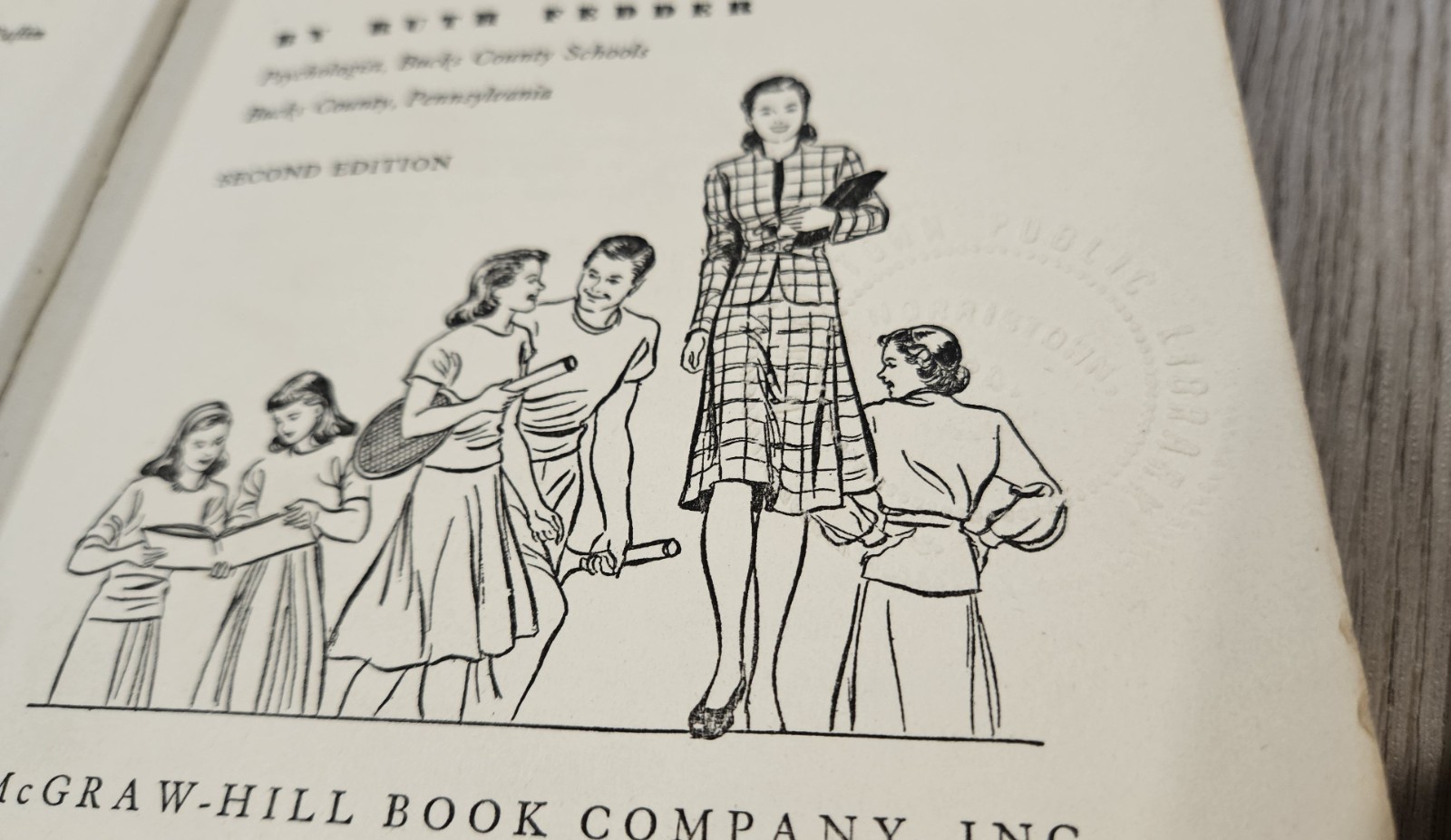 A Girl Grows Ruth Fedder Second Edition 1948 HC DJ Ex-Library Rare Dust Jacket
