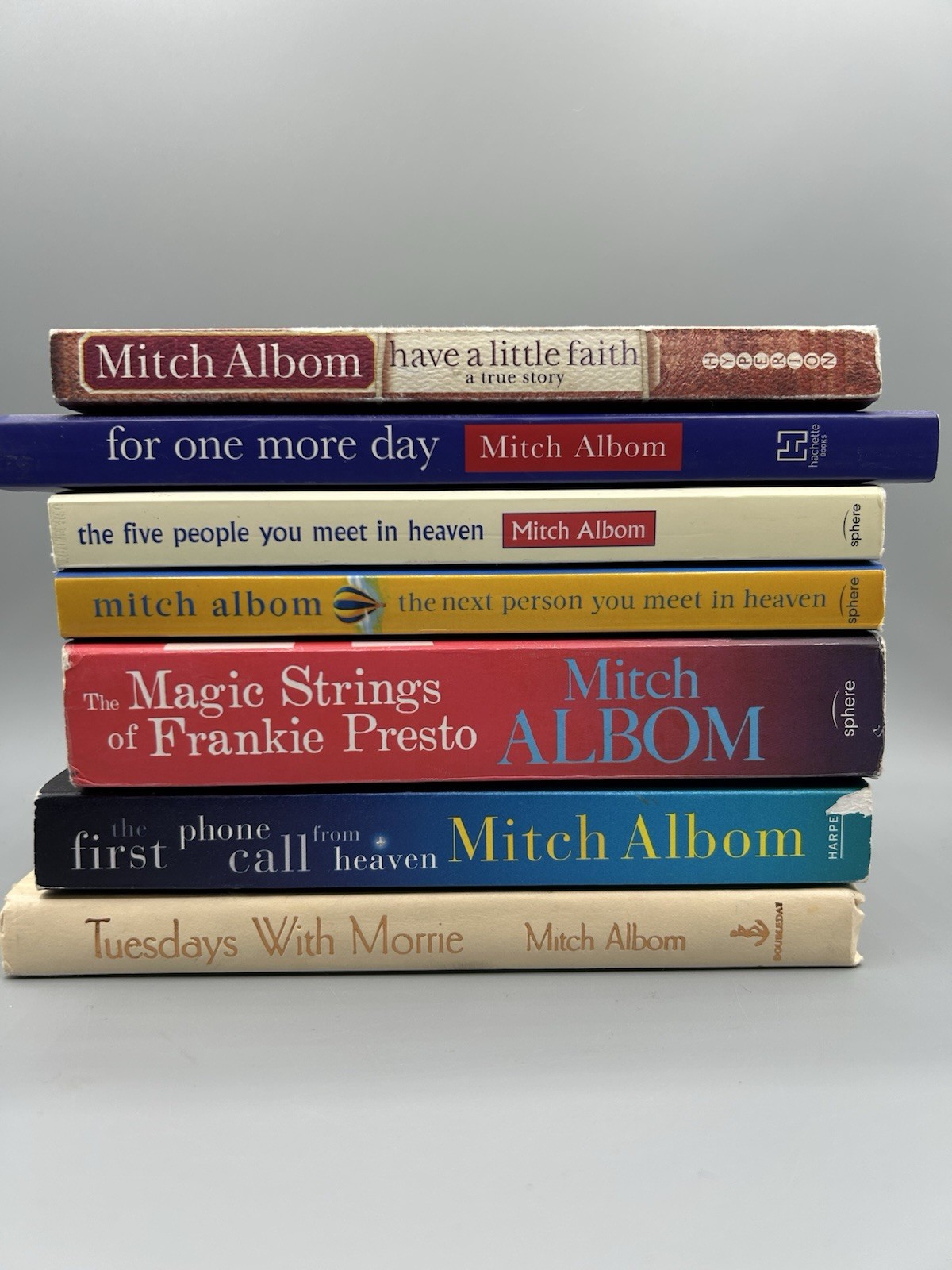 Lot of 7 Mitch Albom books PB/HC Tuesdays with Morrie For One More Day Magic
