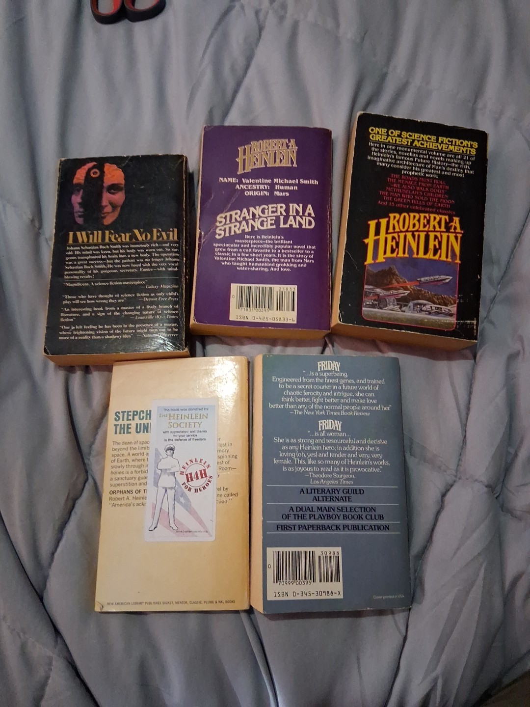 Robert A. Heinlein Sci-Fi Lot Of 5 Paperbacks Acc-Good Condition Past Tomorrow