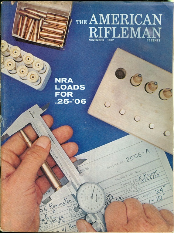 1972 American Rifleman Magazine: NRA Loads For .25-’06