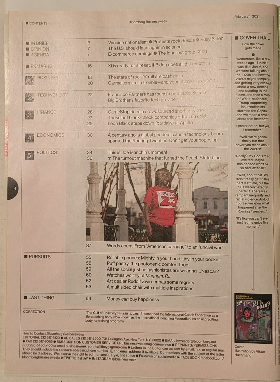 Bloomberg Businessweek Magazine February 1 2021 – Will These 20’s Roar?