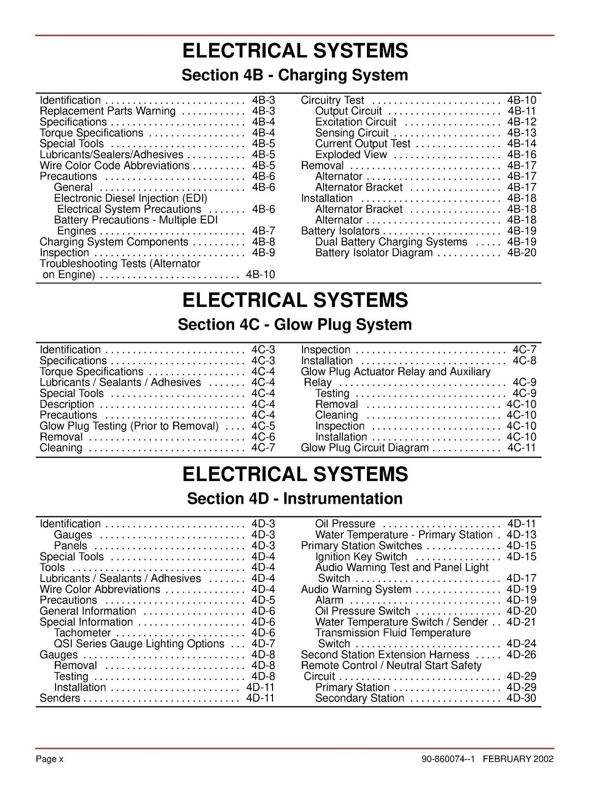 Mercury Mercruiser #22 Service Manual In-Line Diesel D2.8L D4.2L D-Tronic COVERE