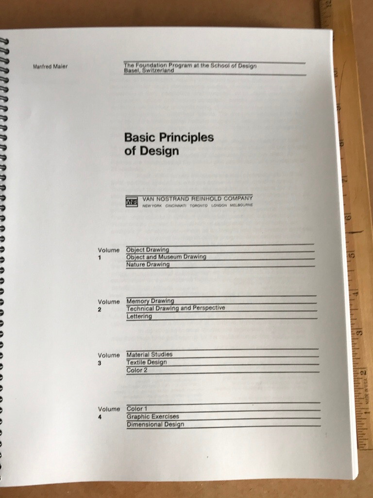 Manfred Maier (1981) Basic Principles of Design : Foundation Program vls 1 2 3 4