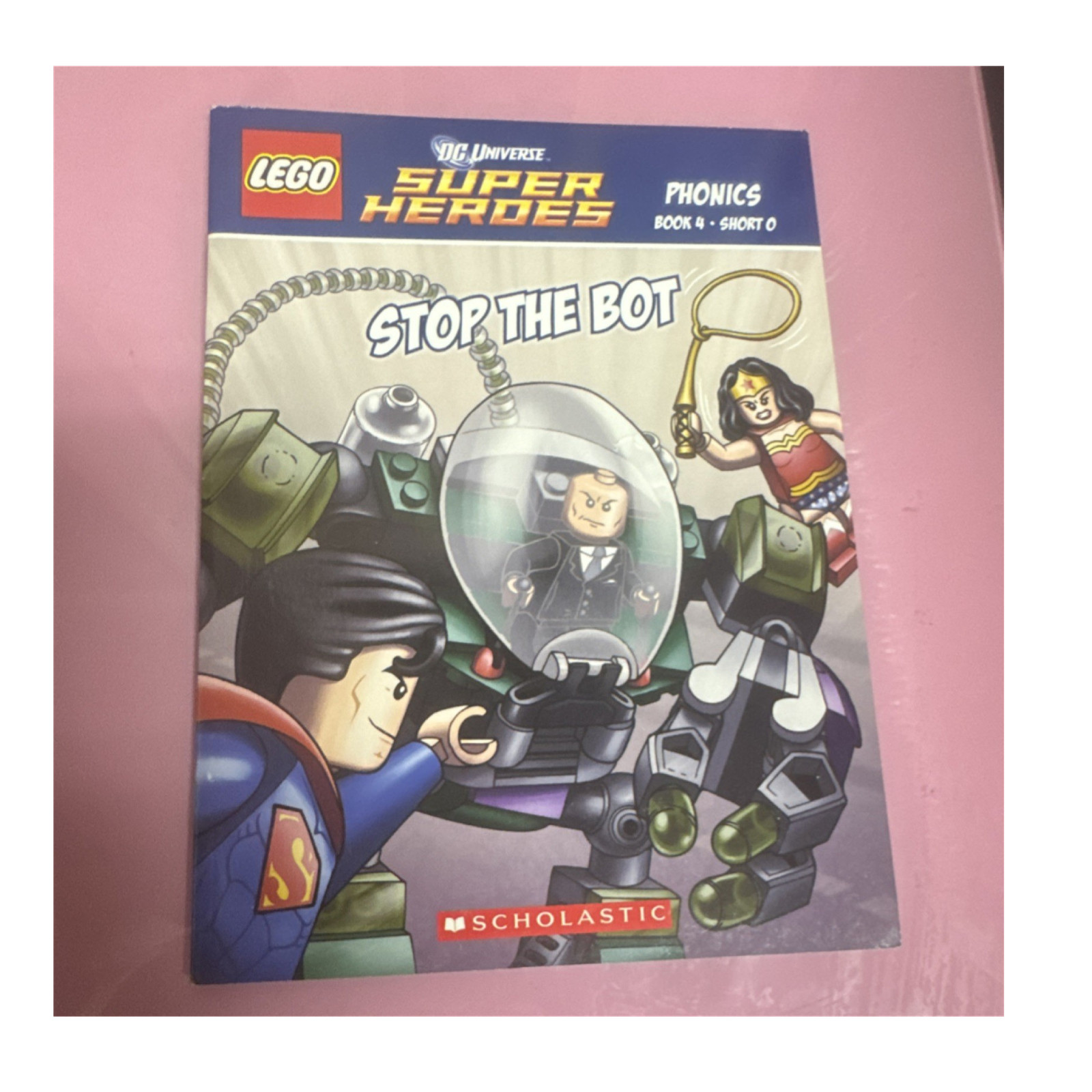 LEGO DC Universe Super Heroes Stop the Bot Phonics Paperback Scholastic Ages 4-8