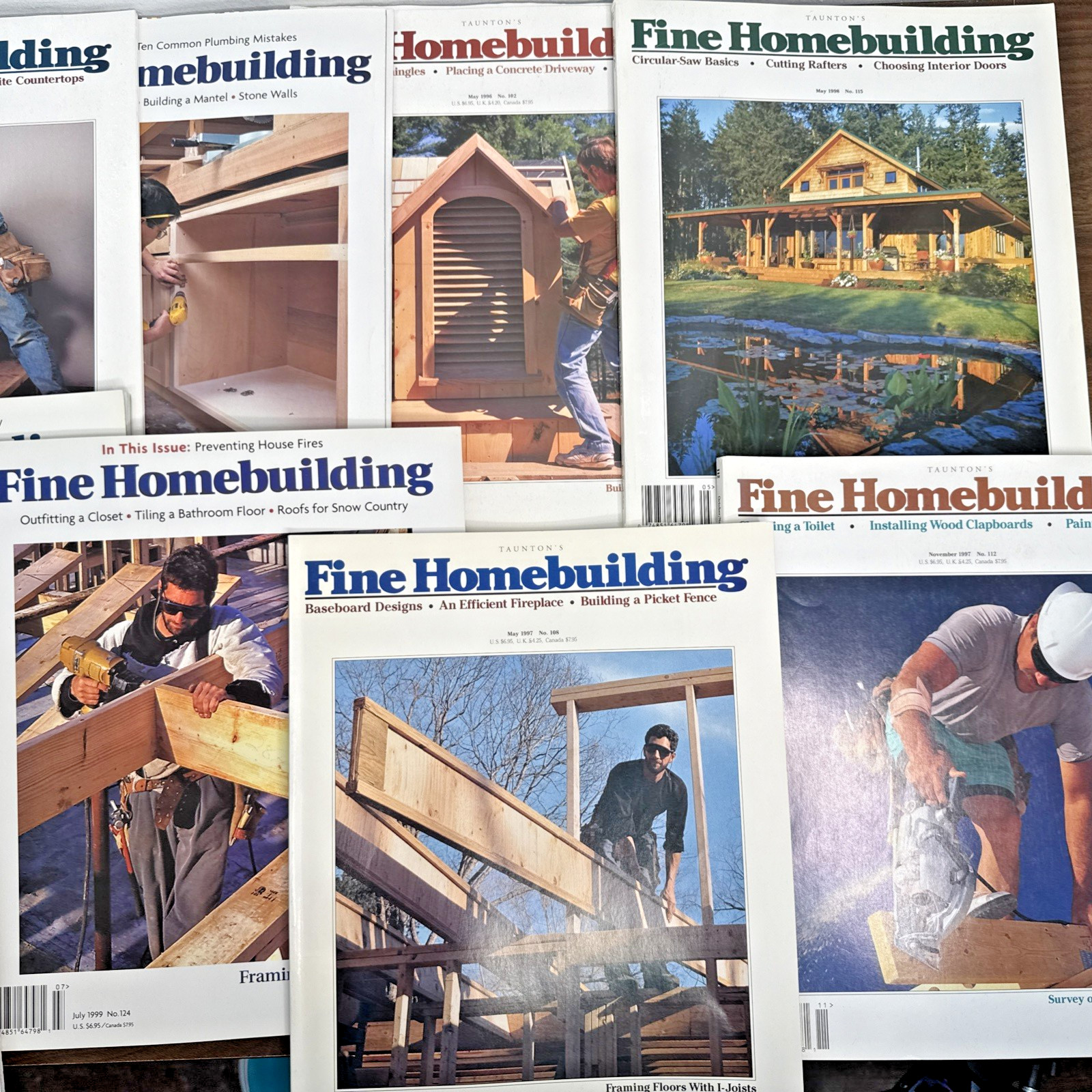 Tauton’s Fine Homebuilding Magazines Lot of 48 Magazines Years 1996-2005