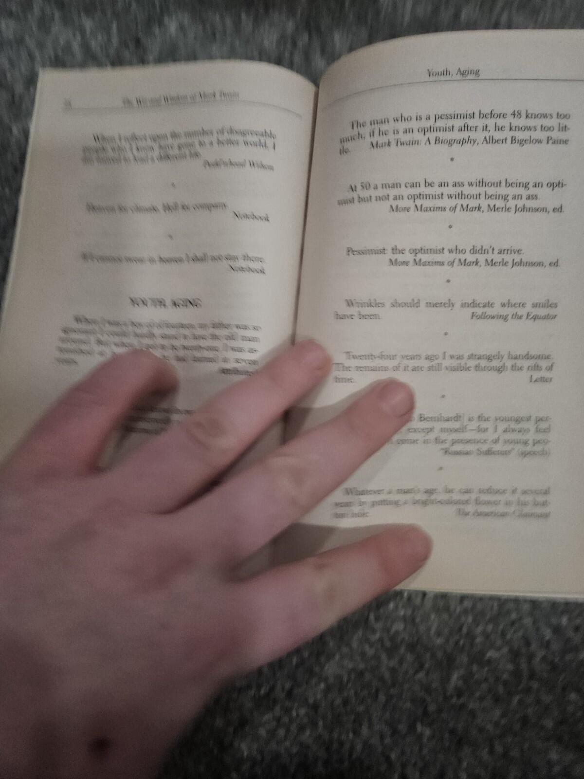Wit and Wisdom of Mark Twain : A Book of Quotations by Mark. Twain (1998, Trade