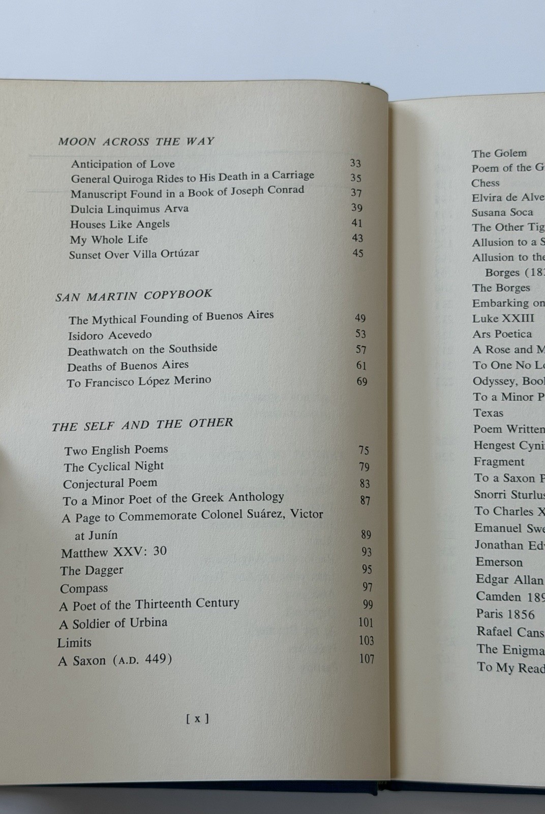 Selected Poems Jorge Luis Borges VTG HARDCOVER 1972 blingual collected poetry of