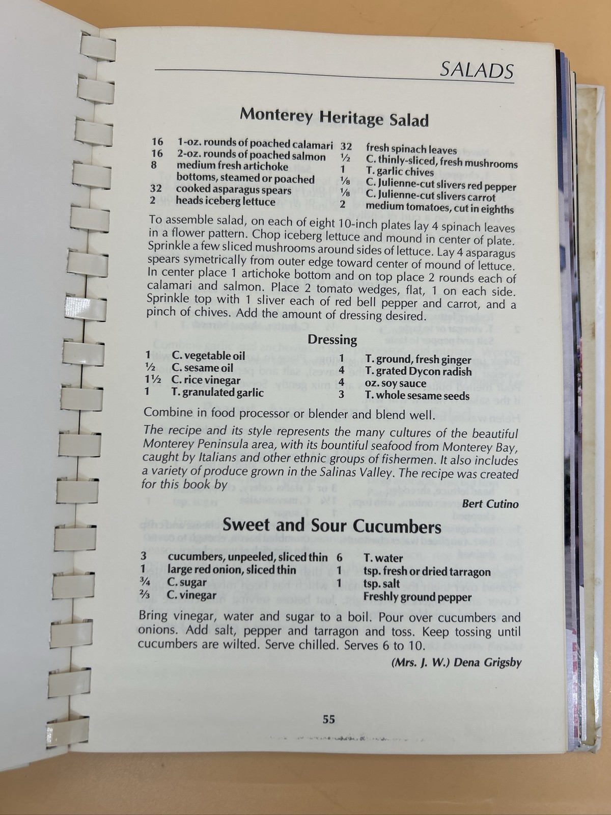 Old Capital COOKBOOK. Monterrey History & Art Association. CALIF 1989. Vintage.