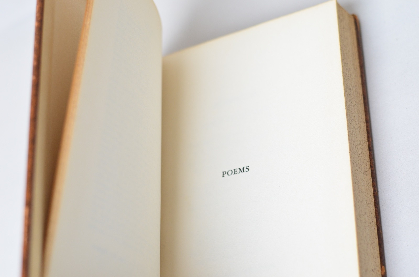 Vintage Faux Tree Calf Leather Bound Poems by Robert Browning 1932 – Imitation