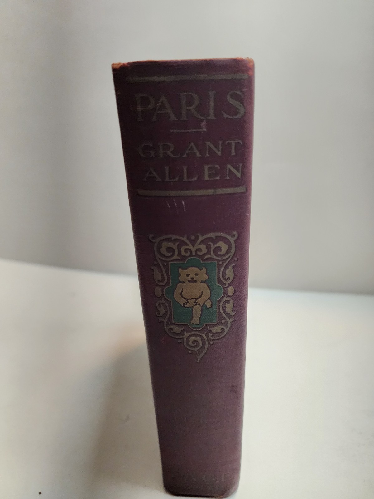 1912 PARIS Grant Allen Antique Illustrated Travel Book Decorative Gilt Cloth HC