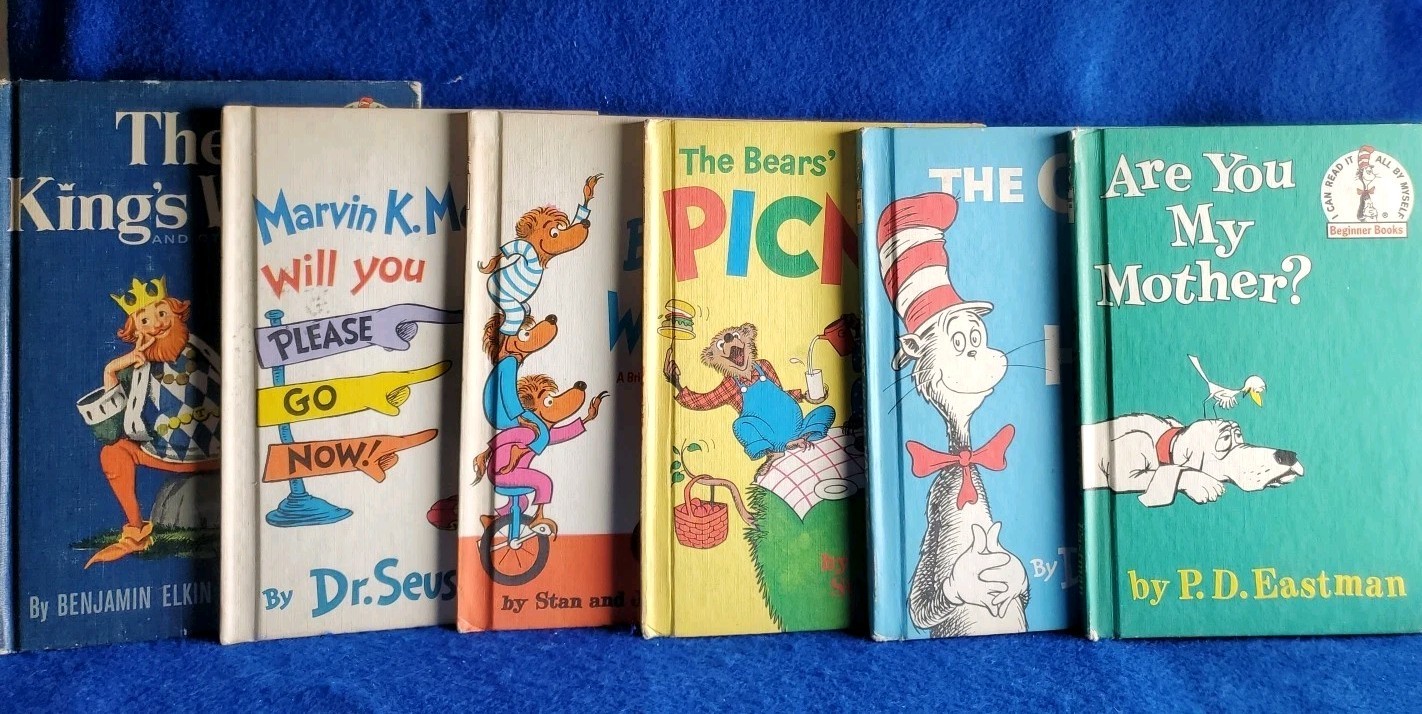 Lot of 38 Vintage Children’s Beginner Books Dr. Seuss Berenstains & More 1960-80