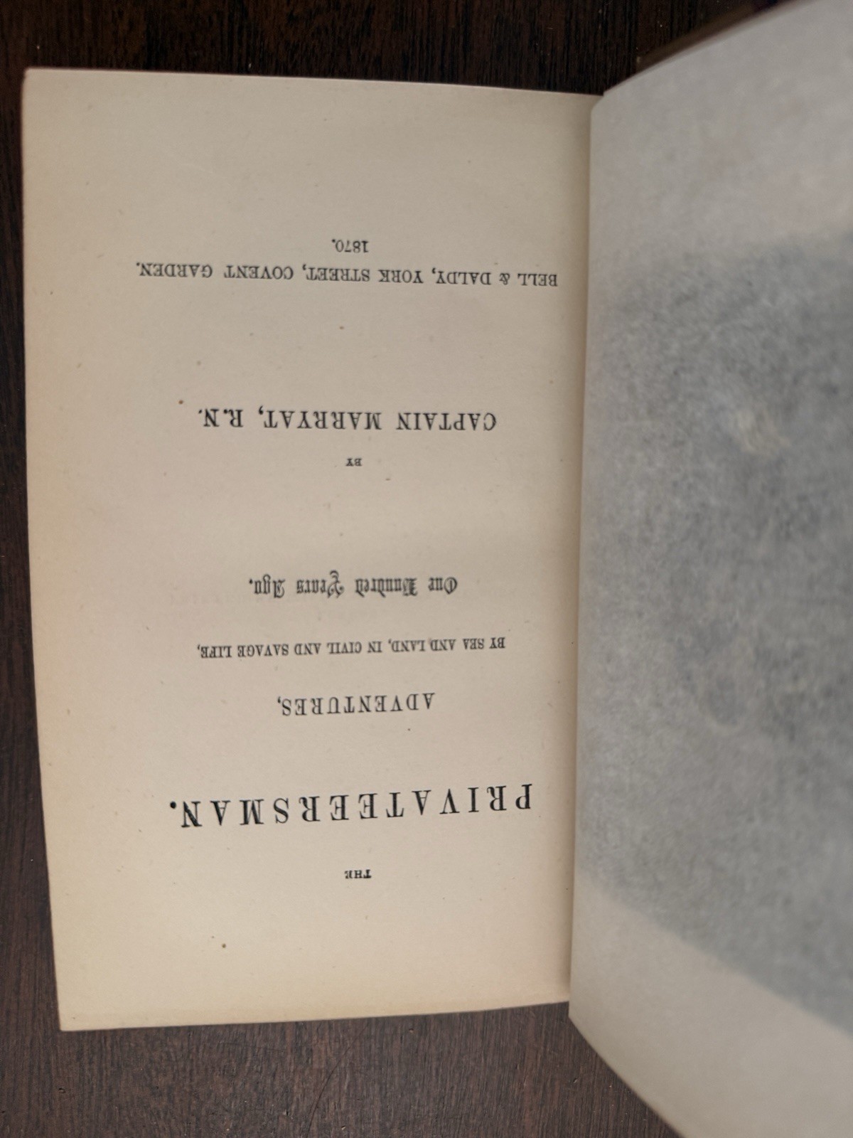 Captain Marryat Pirate Privateersman Antique Leather Book Bell & Daldy 1870s