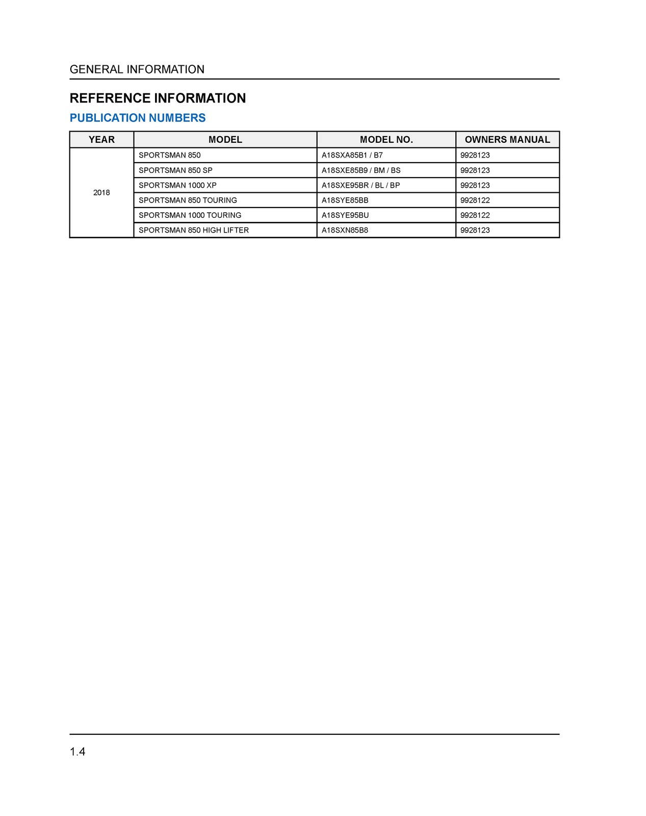 POLARIS Sportsman 850 1000 XP High Lifter Service Manual , FOLDOUTS